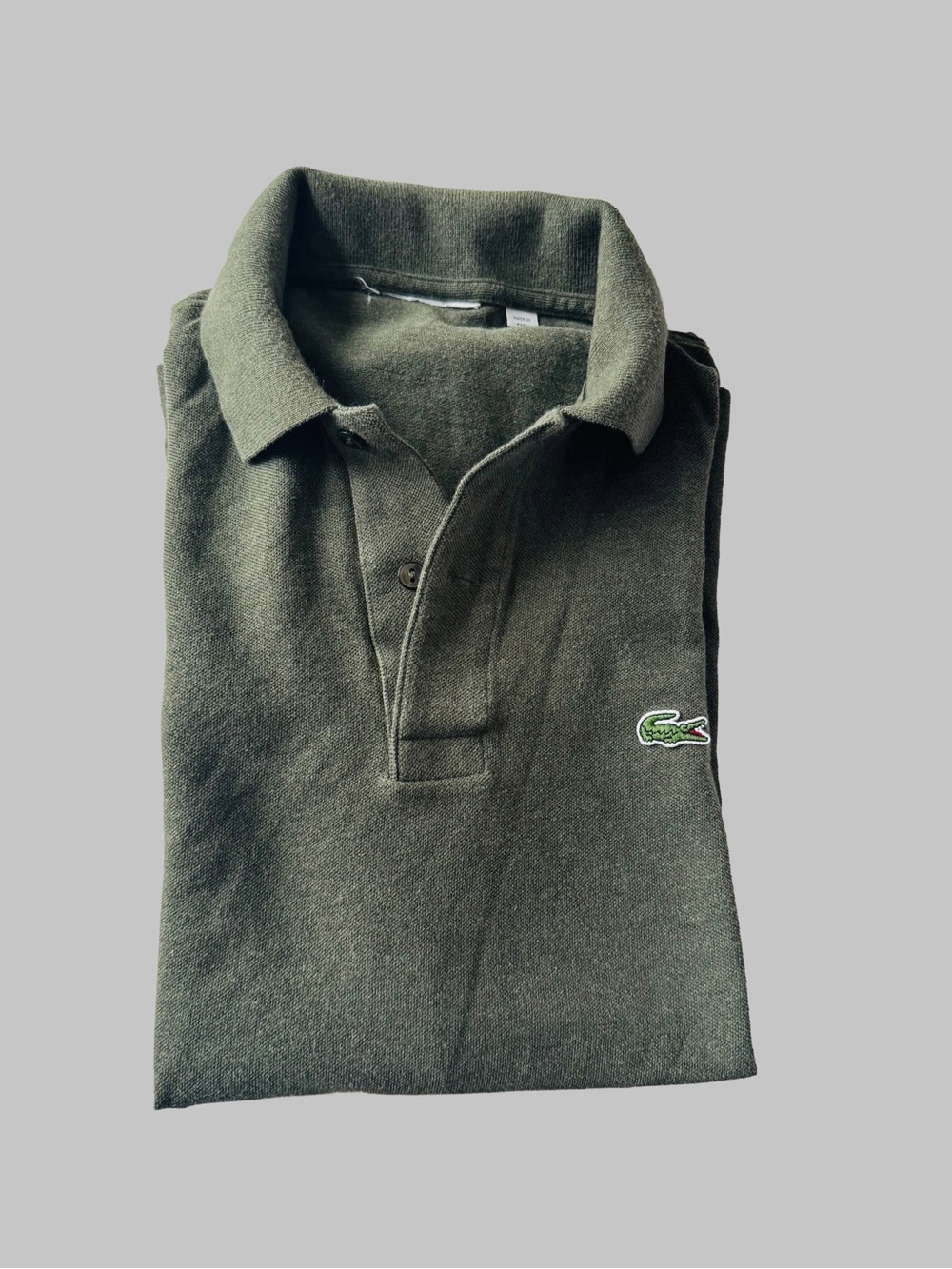 Lacoste Olive Green Men's Polo with Crocodile Logo